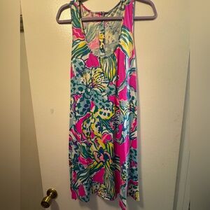 Lilly Pulitzer Pink and Green Floral Dress